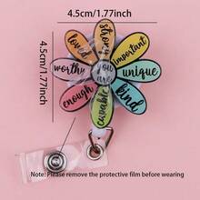 Retractable D Card Holder Reel With Cute Cartoon Design, Nurse Hospital Badge Holder Office Lanyard 1pc - Multicolor - View 2