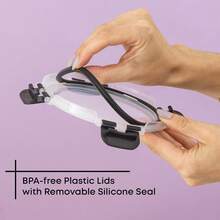 TAIMASI 24pcs Glass Storage Containers With Lids | Leak Proof Airtight Bento Boxes(12 Containers 12 Lids) For Microwave, Oven, Freezer, And Dishwasher |Clip-On Closure, Microwave Sa-Fe, Perfect Holiday Gift For Family And Friends.Black - màu đen - Xem 4