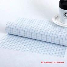 1 rulle överföringstejp, lämplig för vinylklistermärken, etiketter, fönsterdekaler - rutnät, transparent, medelhög klibb, röd - Röd - Visa 15