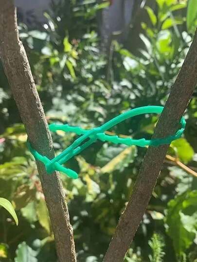 可调节鱼骨形扎带，多用途园艺捆绑绳，用于捆绑树木、藤蔓、植物，可拆卸园艺固定带，适用于植物根茎固定