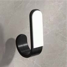 5个装易安装粘性墙钩 - 节省空间的粘性毛巾和衣帽钩，现代设计，塑料材质，适用于浴室、卧室和家居收纳，实用挂钩 - 彩色 - 查看 3