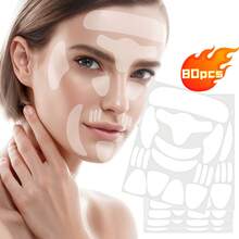 80pcs Face Lift Tapes, Reduce Wrinkles, Control Facial Expressions, Disposable & Non-Irritating - Multicolor - View 5
