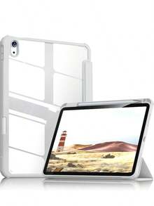 适用于第 11 代 11 英寸（2025 年款）/第 10 代 10.9 英寸（2022 年款）的混合型保护壳，超薄透明后盖带笔槽，支持自动睡眠/唤醒功能，Gary - 淺灰色 - 查看 16