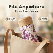 6oz Mini Vacuum Insulated Tumbler, Fashionable Mini Coffee Cup, 316 Stainless Steel, With Sunflower, Rose, Daisy, Lily And Fresh Green Floral Patterns - Perfect Holiday Gift - Multicolor - View 7