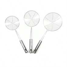 Oval Skimmer Stainless Steel Filter Mesh Oil Pot Food Filter Cookware Colander Fried Filter Kitchen Strainer Baking Cooking Tool - Silver - View 10