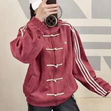 Adidas Originals Unisex Jacket 2026 New Year Collection, New Chinese Style Sporty Casual Loose Jacket KR0294 - Red - View 1