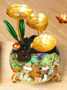 Water Landscape Ornaments Can Be Placed On A Desktop For Appreciation, And The Water Scenery On Top Makes The Interior More Cozy. - 圓形 - 查看 4