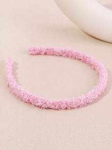 1个纯色毛绒发箍，简约百搭日常佩戴发圈 - 彩色 - 查看 8