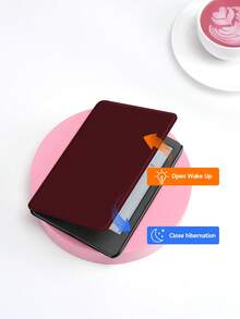 圣诞红和酒红色印花 Kindle 保护套，适用于 Kindle NK 11/Kobo/Kindle Paperwhite 5/Kindle 2024，具备自动唤醒/睡眠功能，轻薄贴合，完美保护您的阅读设备。 - 彩色 - 查看 5