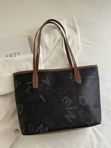 2025 New Arrival Unique Texture Women's Large Capacity Commuter Handbag, Ladies' Shoulder Bag - Black - View 11