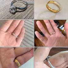 1/4个透明戒指调节器，设计用于更好地调节过松或过紧的戒指，提供防滑保护，几乎适用于所有戒指。 - A - 查看 9