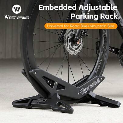 1pc,Adjustable Indoor Bicycle Storage Rack, Embedded Adjustable Parking Rack, Suitable For Road Bikes And Mountain Bikes, Riding Accessories