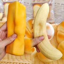 1pc Food Stress Relief Slow Rebound Toy, Cute Cake & Banana Squeeze Fidget Toy For Relaxation - Multicolor - View 9
