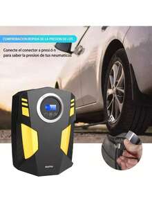 12V Portable Tire Inflator With Digital Display, LED Light And Automatic Stop For Cars And Bicycles - Wired - View 5