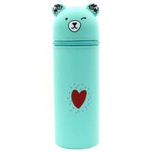 1pc Purple Standing Pencil Holder,Purple Waterproof Pencil Holder,Back-To-School Pencil Case,Large Capacity Multifunctional Pencil Holder,Perfect For Organizing Writing Instruments, Pens For Writing - Silicone Pencil Case - View 9