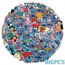 Disney 62/186/310/620片装缝线贴纸，适用于剪贴簿、日记、计划本、行李箱、手机壳、吉他、滑板、马克杯、文具、贺卡、小礼物等。 - 查看 9