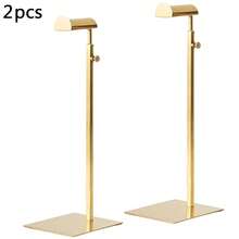 1/2 Pcs Stainless Steel Adjustable Height Display Rack, Titanium Gold Mirror Finish, Multi-Function Holder For Bags, Jewelry, Hats, Suitable For Home And Boutique Display - Gold - View 11