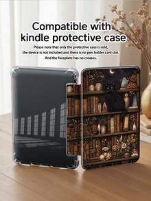 Ayotu 1pc Shelf And The Black Cat Tablet Case & Kindle E-Book Case Compatible With 10th Generation, 11/Air 4th/Air 7th/9.7 Inches, Compatible With Samsung Galaxy Tab A9 Plus, Kindle (11th Generation-2024 Release)(6 Inch), Kindle Paperwhite 12th Gen 2024, Great Holiday Gift, Stylish And Simple Pattern. - Multicolor - View 8