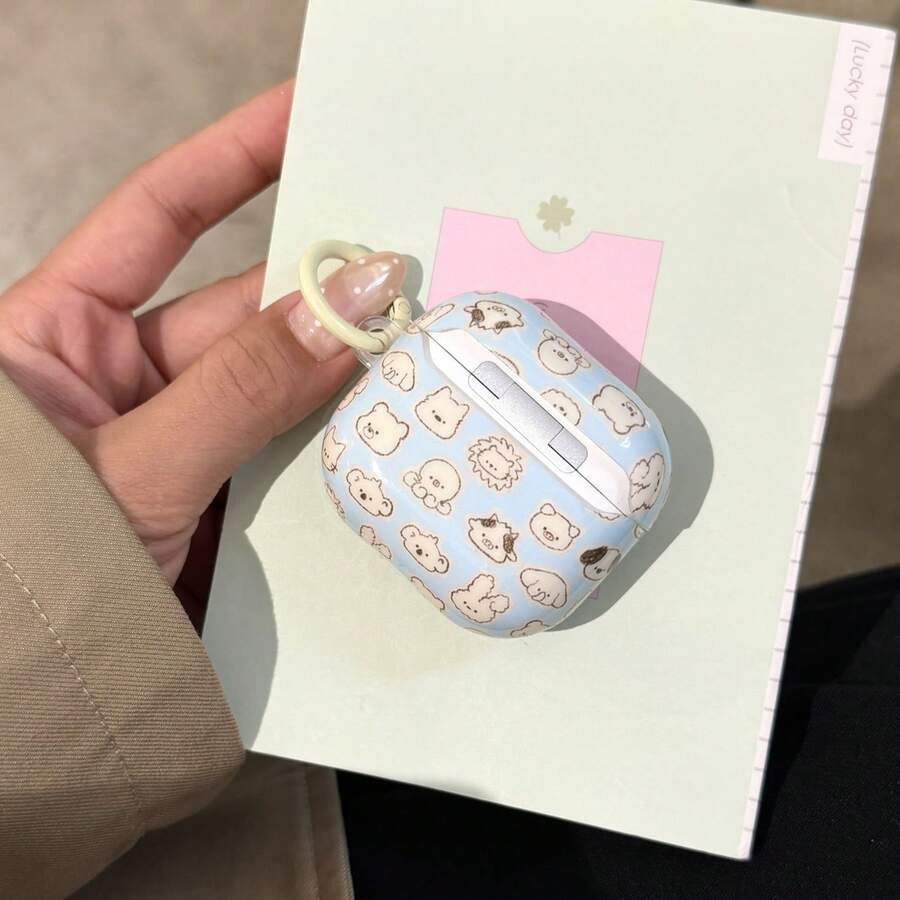 Light Blue Animal + Hoop Pro 3/Pro 2/4/3/2 Case, Fashionable Women Minimalist Case