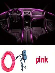 157in/400cm Car Ambient Lighting LED Strip, Automatic Control Lighting Strip For Car Dashboard And Door, Suitable For Car Party, DIY Living Room And Bedroom Ambient Lighting, USB Powered, Button Control - 1PC - View 10