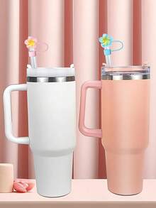 1pc/6pcs Flower Straw Lids, Fit For 30oz & 40oz Cups, 10mm Silicone Straw Caps, Reusable, Dustproof, Minimalist Straw Covers, Cup Accessories, Mother's Day Gift - Bauhinia - View 5