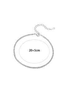 1件S925纯银极简INS风精致星形链脚链，休闲低调百搭独特个性脚链，女士适用 - 滿天星 - 查看 8