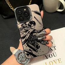 Popular Anime Phone Case For 16, 15, 14, 13, 12, 11 Pro, X, XR, XS, 8, Plus - Matte Anti-Drop Back Cover - Translucent Black - View 5