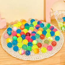 10/20/30/50/120 unidades de bolas saltitantes em cores e estilos aleatórios - Bolas de brinquedo de alta elasticidade - Bolas para exercícios manuais - Bolas elásticas coloridas - Bolas de borracha saltitantes - Bolas esportivas - Lembrancinhas de festa - Presente de aniversário - Recompensas escolares - Pequenos presentes criativos/Rosa claro - Multicolorido - Ver 5