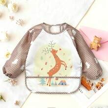 1件婴儿围兜，婴幼儿喂养罩衫，带大口袋，适合6-36个月宝宝 - 彩色 - 查看 13