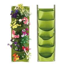 垂直种植袋，毛毡材质，壁挂式，户外花园种植器，花盆 - 彩色 - 查看 2