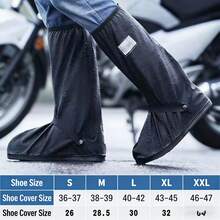 1 Pair Waterproof Shoe Covers, Reusable Rain Boots Covers With Reflective Strips, Anti-Slip Bicycle Rain Gear Protection - Multicolor - View 8