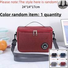 1pc/2pcs Kitchen Storage & Travel Food Container, Square Bento Box Bag Insulated Lunch Bag, Picnic Bag, Bento Box Tote Bag, Pouch-In-Pouch, Reusable Insulated Lunch Bag, Bento Bag, Bento Box Tote - Multicolor - View 18