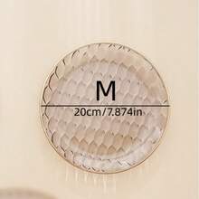 1pc New Luxury Round Gold-Plated Multi-Purpose Trinket Tray - Grey - View 11