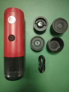 Máy pha cà phê espresso điện cầm tay, máy pha cà phê mini du lịch, thích hợp cho cả đồ uống nóng và lạnh, điều khiển bằng nút bấm dễ sử dụng, máy pha cà phê 2 trong 1 cho ô tô với cổng sạc USB-C, có thể xay hạt cà phê hoặc sử dụng viên nén, lý tưởng cho gia đình, văn phòng, cắm trại, ô tô và du lịch. - 2 trong 1 - Xem 20