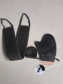 1/2/3 Pcs Reusable Body & Face Tanning Gloves, Double-Sided Lotion Applicator, Washable Back Scrubber Gloves, Super Soft No Streak - Random Lanyard Style - Multicolor - View 17