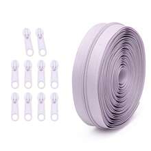 1 Set = 4.5m Zipper + 10 Zipper Pulls, 20 Colors Available, #3 Zipper Set, Matching Colored Zipper Pulls, Suitable For Clothing, Bags, Home Textiles And More - 4.5 Meters Of No. 3 Nylon Zipper + 10 Plastic Zipper Pulls - View 16