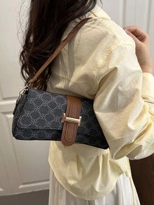 2026 New Arrival Small Niche Design Fashionable Women's Bag, Retro Personalized Square Handbag, Shoulder & Crossbody Bag - Black - View 7