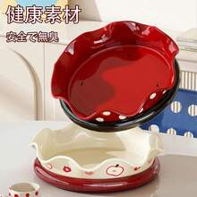 NINGYE 通年対応 回転式フルーツトレー おしゃれ高級感 リビング用 菓子・ドライフルーツ・茶菓子置き 多機能クリエイティブトレー 家庭用 - 猫 - チェックする 4