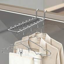 Bộ 2 giá phơi tất, giá phơi quần áo có 16 kẹp, bằng thép không gỉ, chống gió, thích hợp để phơi tất, đồ lót, quần áo, khăn tắm. - Xem 4