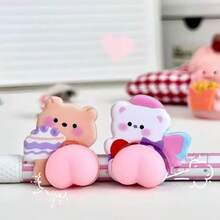 3D Cartoon Animal Stress Relief Stickers, Designed In Cute Style, 3D Embossed Stickers To Relieve Stress And Decorate, Made Of Sponge And PVC Material. 4 Styles Available, Suitable For Sticker Books, Laptops, Refrigerators, And Can Also Be Used To Decorate DIY Phone Cases With Cartoon Themes. - Multicolor - View 6