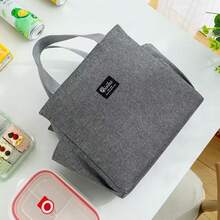 Double-Layer Insulated Lunch Set, Large Capacity Insulated Lunch Bag And Food Container Box, Made Of Thick Aluminum Foil And Durable Oxford Cloth, With Fixed Handle, Heat-Insulated And Leak-Proof, Reusable - Multicolor - View 5