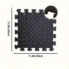 11.81x11.81 英寸优质 EVA 泡沫垫，树叶纹理，防滑互锁地垫，适用于瑜伽、健身、儿童房 - 查看 7