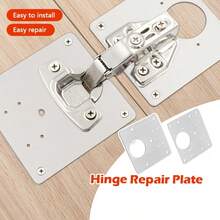 6pcs Stainless Steel Cabinet Door Hinge Repair Plates With Screws - Hinge Repair Plates-6 Pcs - View 7