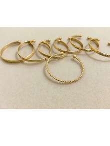 6pcs/Set Fashionable Personalized Jewelry Bracelet & Anklet Set, Alloy Combination - Gold - View 2