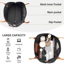 NEWHEY Bolso Tote Plegable de Tela Oxford, Bolso Dumpling de Gran Capacidad, Bolso de Hombro para Compras, Y2k - Multicolor - Ver 6