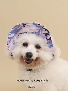 1pc Cute Polyester Anti-Wind Sun Hat With Ear Holes, Adjustable, Suitable For Small Pet Dogs To Wear Outdoors All Year Round - Multicolor - View 48
