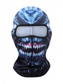 Fabulous Be Xtreme Fierce Skull Print Balaclava Mask, Breathable Outdoor Cycling Hiking Fishing Sun Protection Face Cover, Suitable As Helmet Liner - Multicolor - View 11