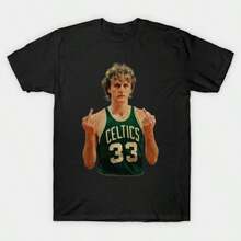 Larry Bird Retro 90s T-Shirt - 黑色2 - 查看 1