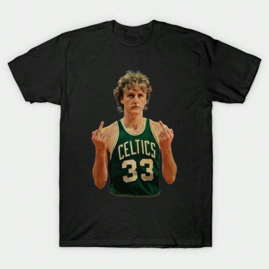 Larry Bird Retro 90s T-Shirt - 黑色2 - 查看 1