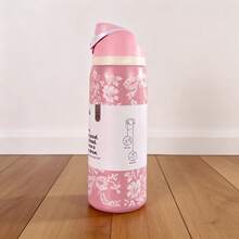 Owal'aWater Bottle 32oz,Multiple Colors Are Available,With Straw,Heat Preservation Time More Than 24 Hours, Cold And Hot Water Can Be Insulated, Can Make Coffee, Frozen Drinks, Beautiful Appearance, Exquisite Workmanship, Suitable For Camping, Work, Indoor Use. - Vải Ribbon Toile - 32oz - Xem 3